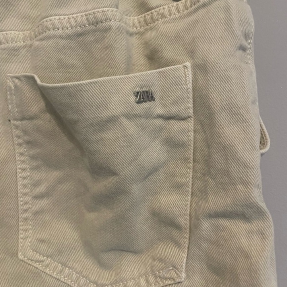 Zara paper bag khaki shorts size 4 - Picture 8 of 9